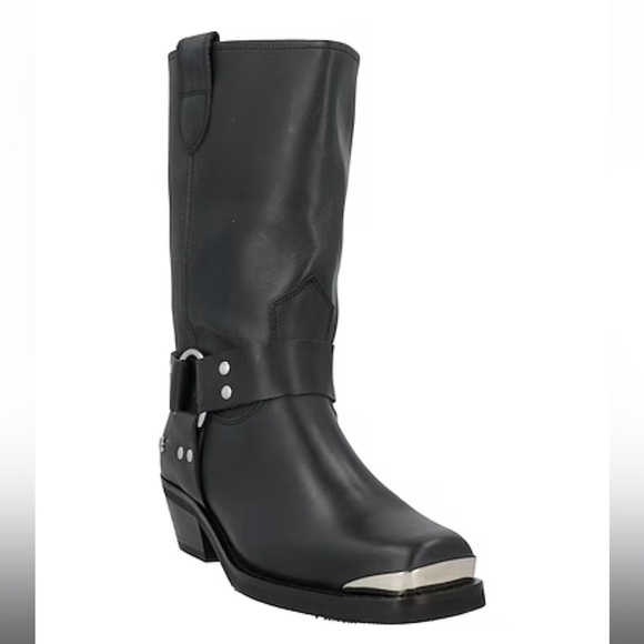 Anine Bing Black Leather Moto Boots size 37, US 7 - Picture 2 of 5